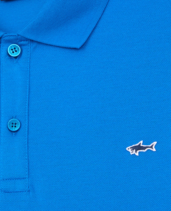 Paul & Shark - Plain short-sleeved cotton pique polo shirt