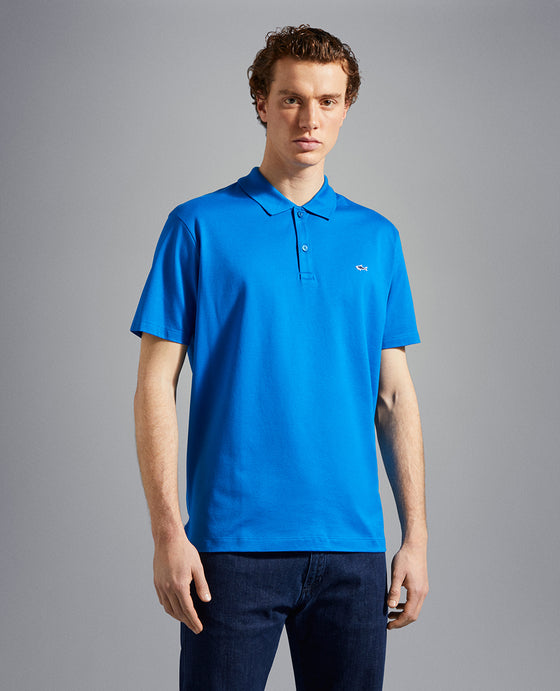 Paul & Shark - Plain short-sleeved cotton pique polo shirt