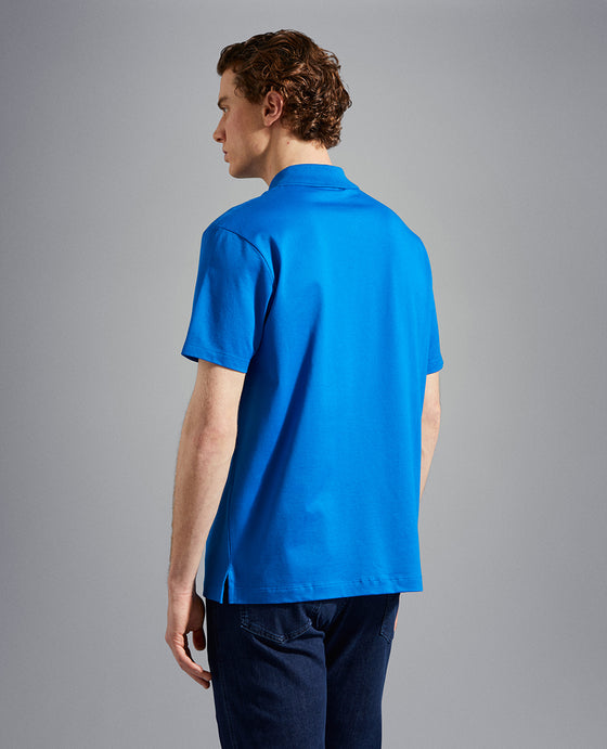 Paul & Shark - Plain short-sleeved cotton pique polo shirt