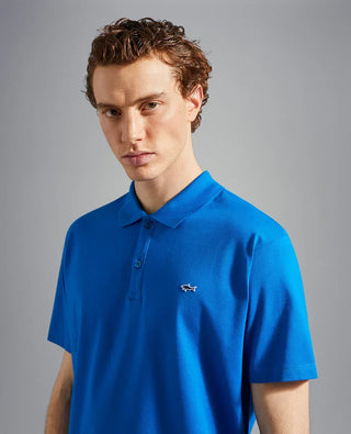 Paul & Shark - Plain short-sleeved cotton pique polo shirt
