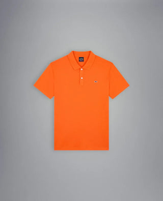 Paul & Shark - Plain short-sleeved cotton pique polo shirt