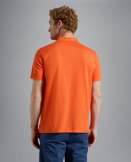 Paul & Shark - Plain short-sleeved cotton pique polo shirt