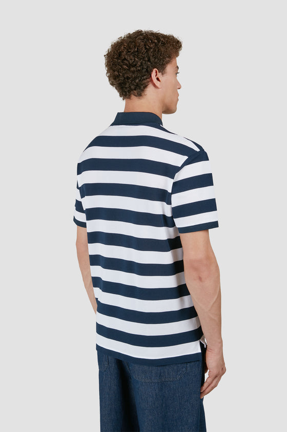 Paul & Shark - Short-sleeved striped cotton pique polo shirt