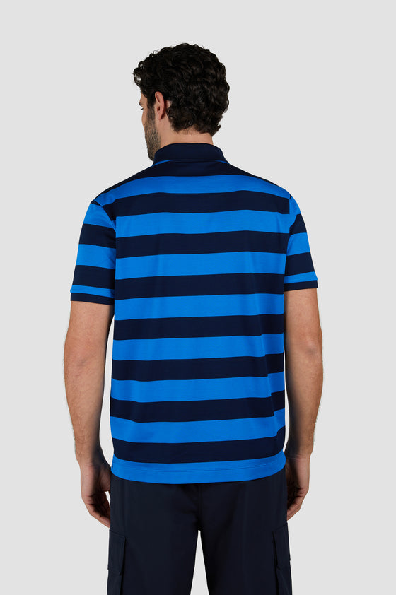 Paul & Shark - Short-sleeved striped cotton pique polo shirt