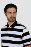 Paul & Shark - Short-sleeved striped cotton pique polo shirt