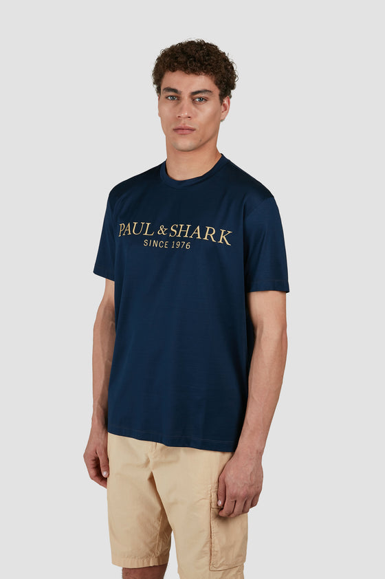 Paul & Shark - Short-sleeved metallic logo t-shirt