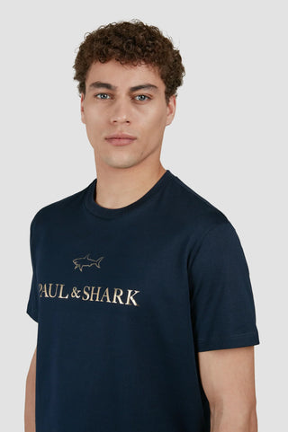 Paul & Shark - T-shirt manches courtes logo métallique