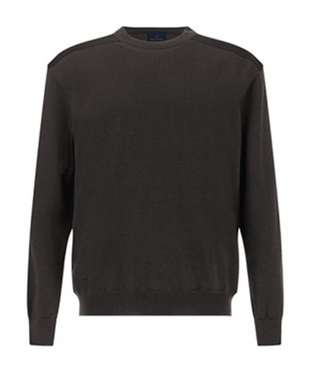 Paul & Shark - Summer Wool round neck wool sweater with Loro Piana appliqués