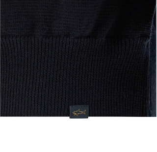 Paul & Shark - Summer Wool round neck wool sweater with Loro Piana appliqués