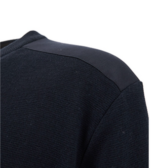Paul & Shark - Summer Wool round neck wool sweater with Loro Piana appliqués