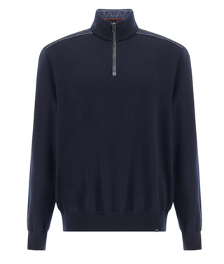 Paul & Shark - Typhoon Platinum Wool Zip-Up Collar Sweater
