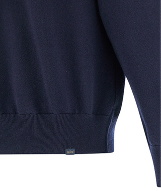 Paul & Shark - Typhoon Platinum Wool Zip-Up Collar Sweater