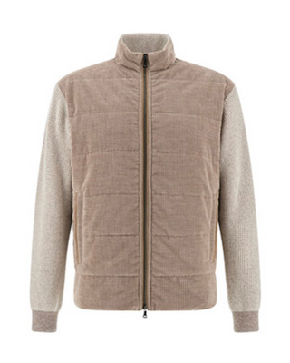 Paul & Shark - Hybrid wool cardigan with corduroy front