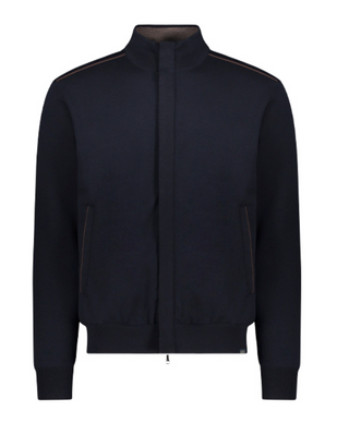 Paul & Shark - Wool cardigan with Alcantara® details