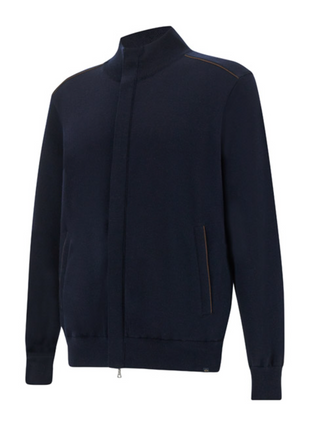 Paul & Shark - Wool cardigan with Alcantara® details