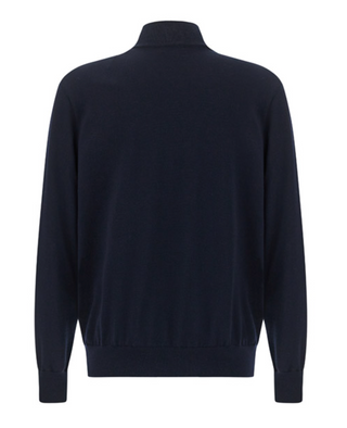 Paul & Shark - Wool cardigan with Alcantara® details