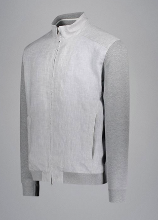 Paul & Shark - Fresco Cotton Cardigan with Linen Front