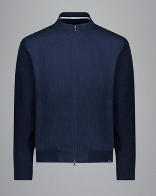 Paul & Shark - Fresco Cotton Cardigan with Linen Front