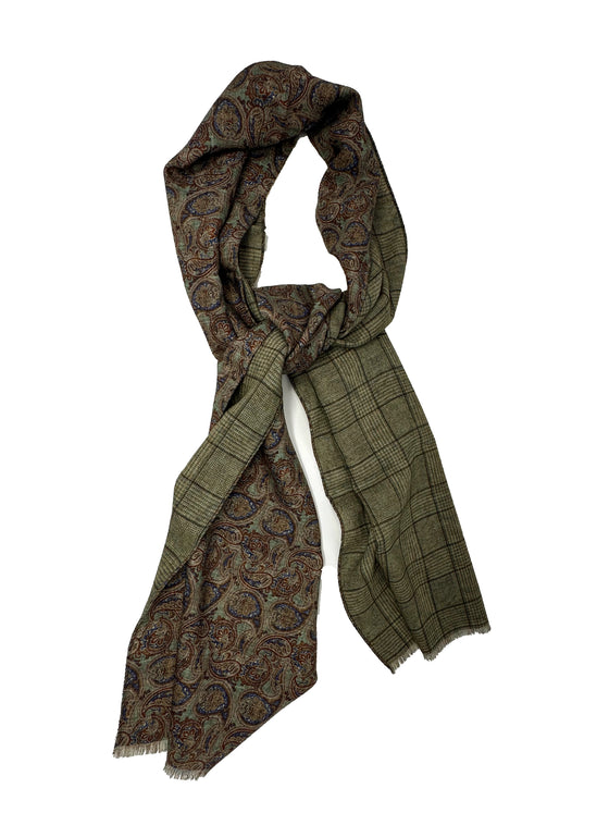 Hemley - Reversible Wool Paisley Scarf