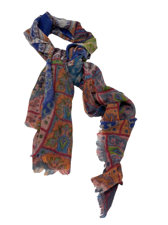 Hemley - Foulard paisley de laine et cachemire