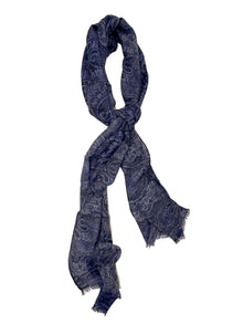  Hemley - Foulard paisley de laine, cachemire et soie