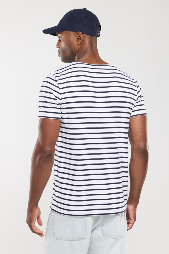 Armor-Lux - Hoëdic - Marinière coton léger manches courtes pour homme