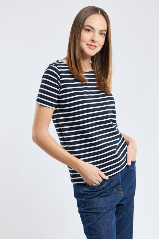 Armor-Lux - Hoëdic - Marinière coton léger manches courtes pour femme