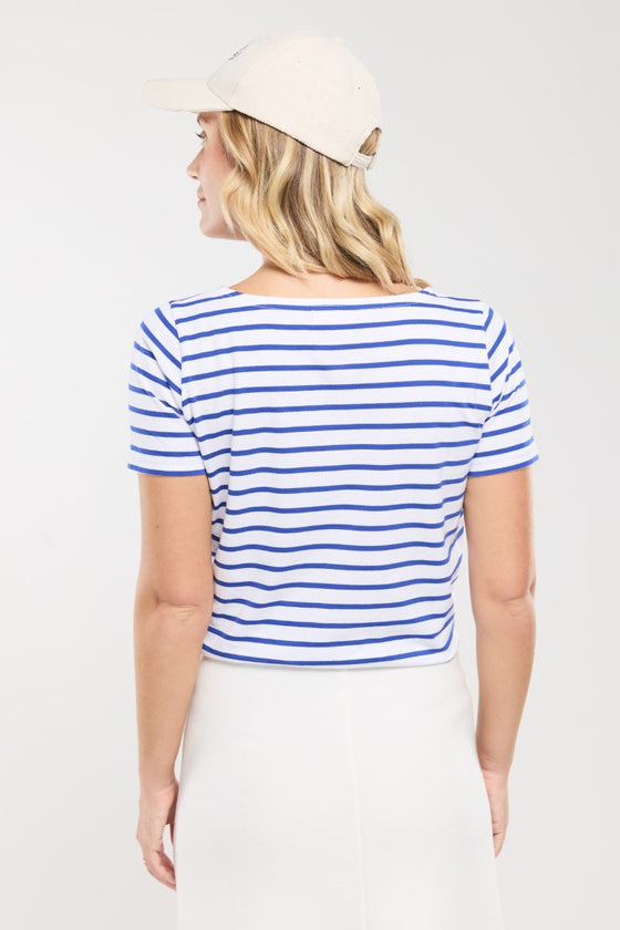 Armor-Lux - Hoëdic - Marinière coton léger manches courtes pour femme