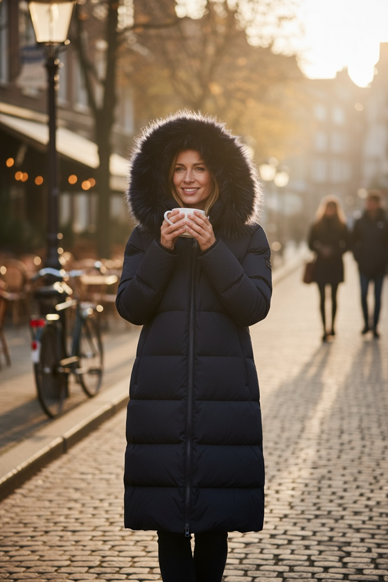Paul & Shark Ladies - Manteau long matelassé de duvet pour femme