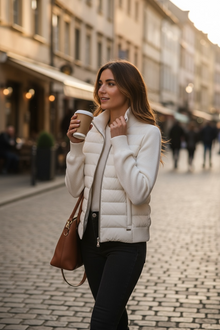  Paul & Shark Ladies - Cardigan de laine avec devant matelassé pour femme