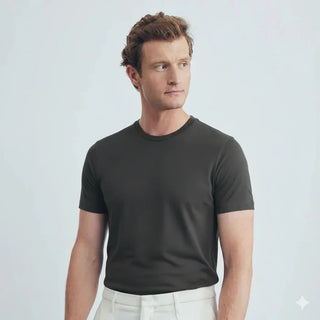 Emanuel Berg - T-Shirt manches courtes de coton 4Flex - Charcoal