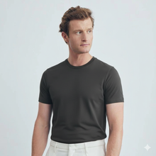  Emanuel Berg - 4Flex Cotton Short Sleeve T-Shirt - Charcoal
