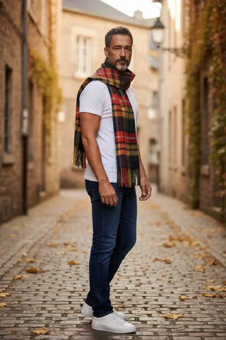 Hemley - Wool Tartan Check Scarf
