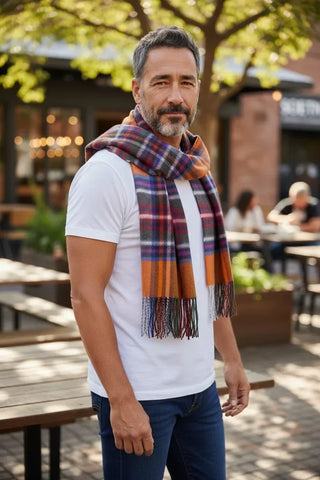Hemley - Wool Cashmere Check Scarf