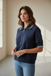 Paul & Shark Ladies - Short Sleeve Cotton XSoft Zip Polo Shirt
