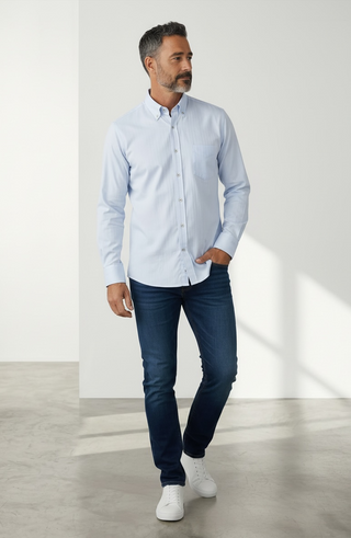 Paul & Shark - Silver Collection Cotton Herringbone Shirt