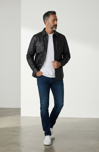 Regency - Grant - Leather Overshirt