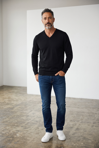 Clipper - Milan - V-neck made of merino wool
