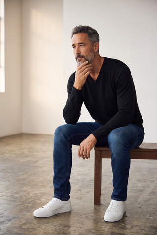 Clipper - Milan - V-neck made of merino wool