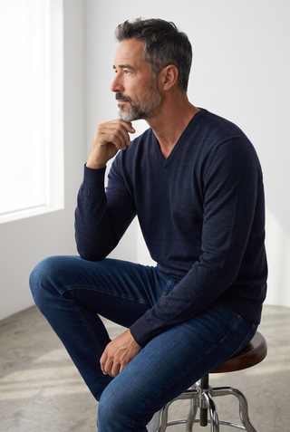 Clipper - Milan - V-neck made of merino wool
