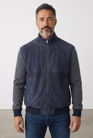 Paul & Shark - Cardigan de coton et soie avec devant Aqualeather®