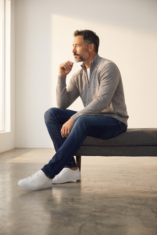 Paul & Shark - Wool cardigan with corded velvet appliqués