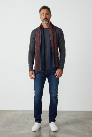Hemley - Reversible paisley wool scarf