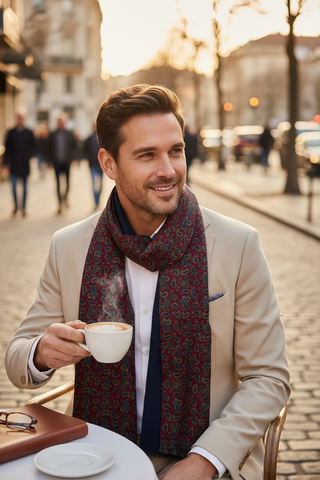 Hemley - Reversible paisley wool scarf