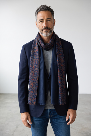Hemley - Reversible paisley wool scarf