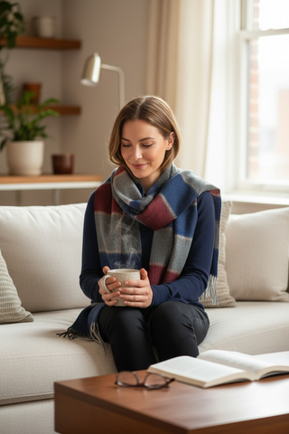 Hemley - Wool and cashmere checked scarf
