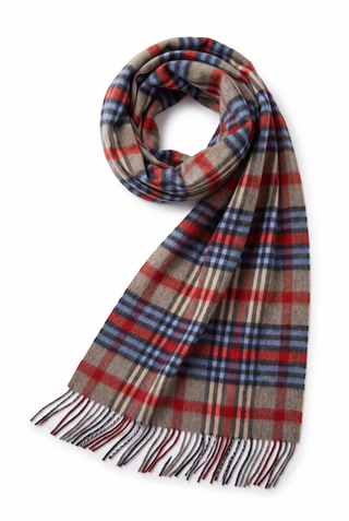 Hemley - Wool and cashmere checked scarf