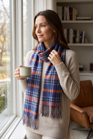 Hemley - Wool and cashmere checked scarf