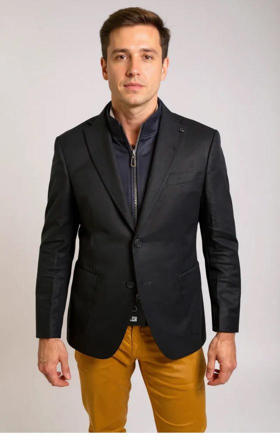 Digel - Earl-ST - Modern Fit - Veston de jersey le laine avec insertion détachable