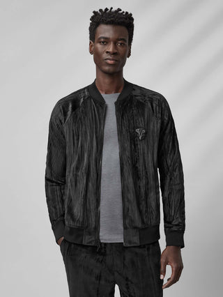John Varvatos - Salvator Crinkled Velour Bomber